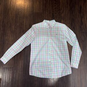 Vineyard Vines Kids Pastel Plaid Button-Down Shirt
